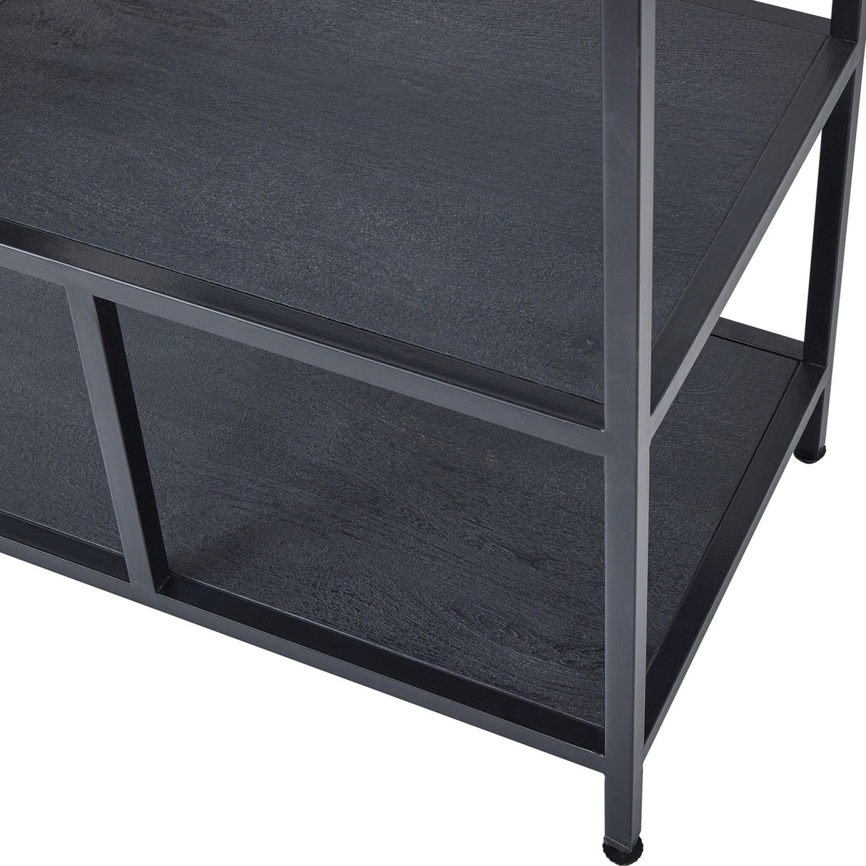 Large Black Metal Multi-Shelf Storage Unit – Black