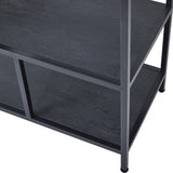 Large Black Metal Multi-Shelf Storage Unit – Black
