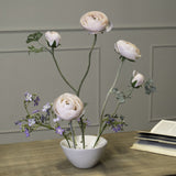 Ceramic Flower Frog Vase – White