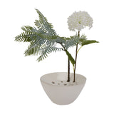 Ceramic Flower Frog Vase – White
