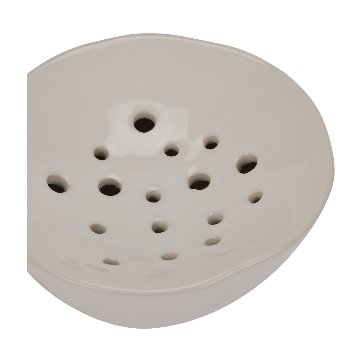 Ceramic Flower Frog Vase – White