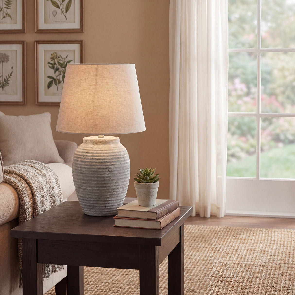 Ceramic Table Lamp – Beige