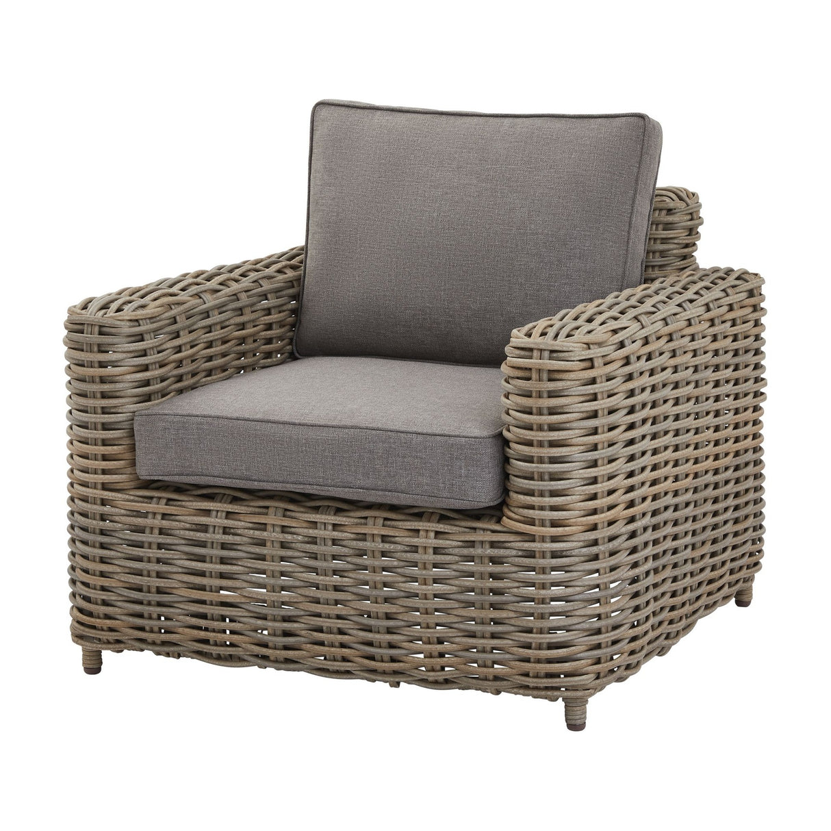 Outdoor Four Seater Metal Garden Set – Beige
