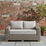 Rattan Two-Seater Garden Sofa – Beige
