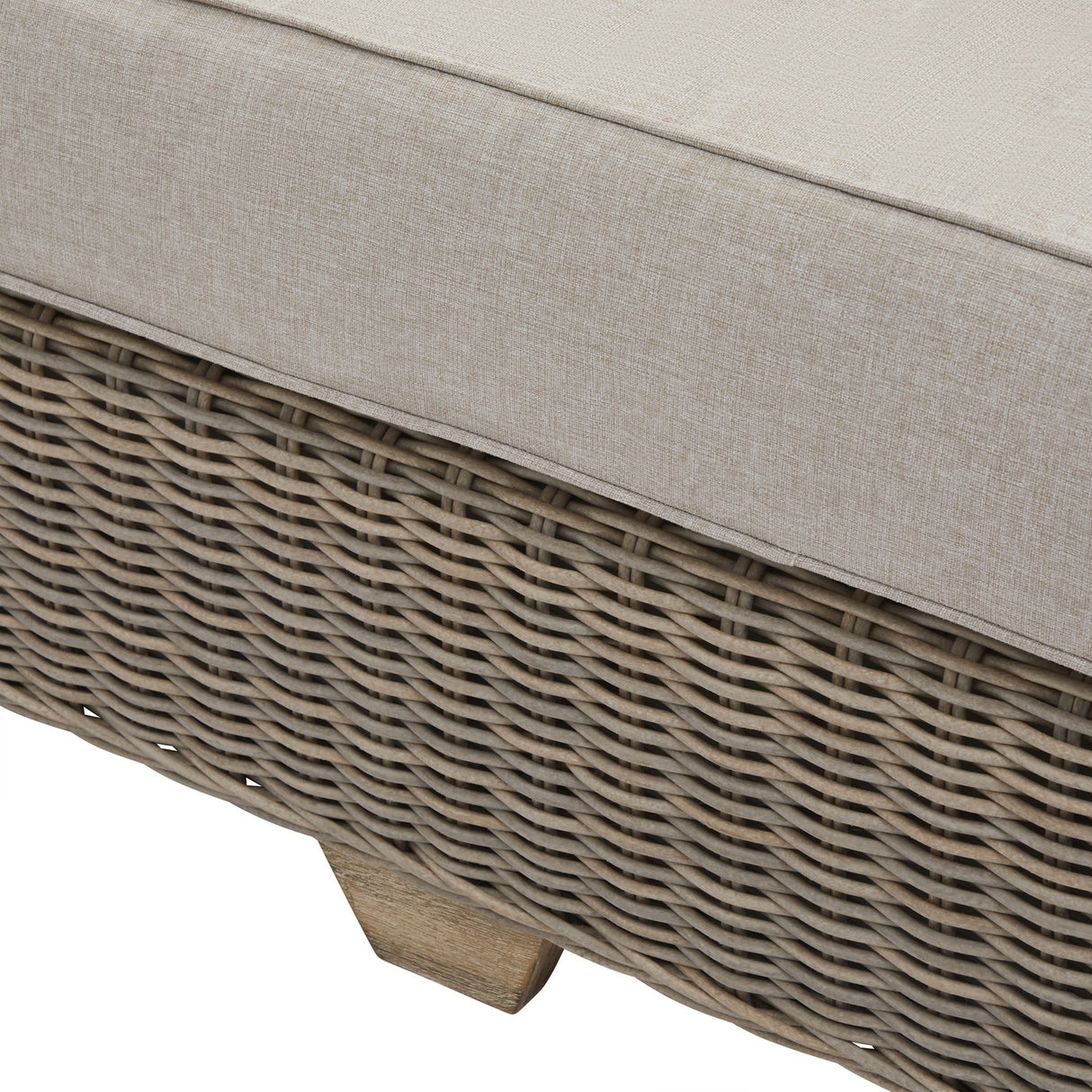 Rattan Two-Seater Garden Sofa – Beige