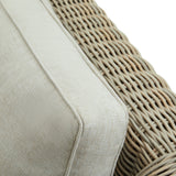 Rattan Three-Seater Garden Sofa – Beige