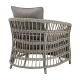 Metal Outdoor Accent Chairs Set – Beige