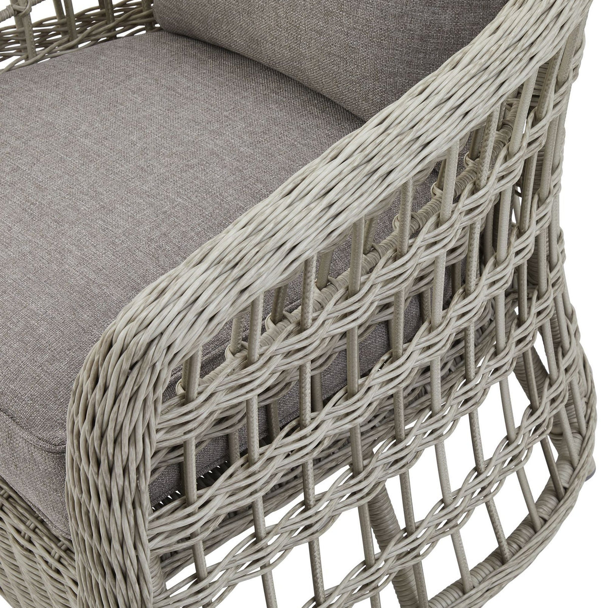 Metal Outdoor Accent Chairs Set – Beige