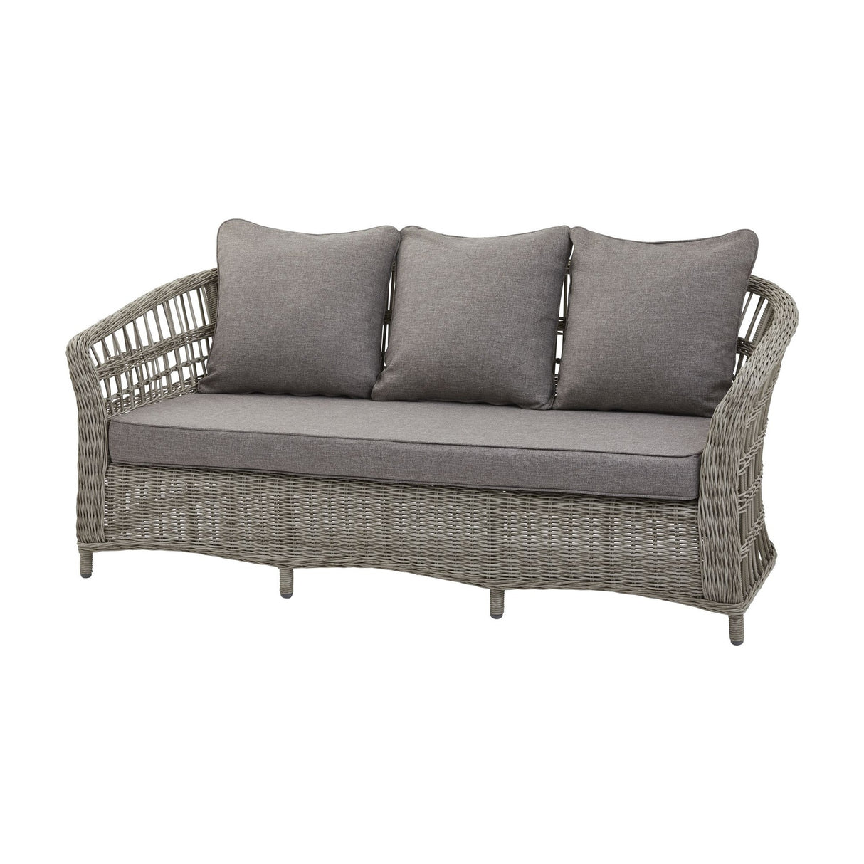 Metal Outdoor Accent Chairs Set – Beige