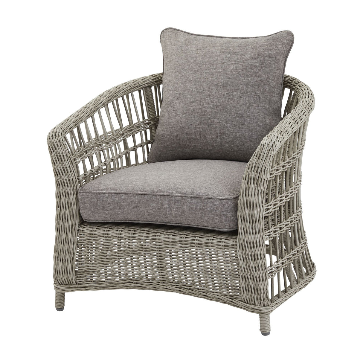 Metal Outdoor Accent Chairs Set – Beige