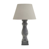 Ferranock Candlestick Table Lamp with Linen Shade – Grey