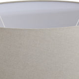 Ferranock Round Ceramic Table Lamp with Linen Shade – Grey