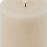 Melt Effect LED Wax Pillar Candle – Beige