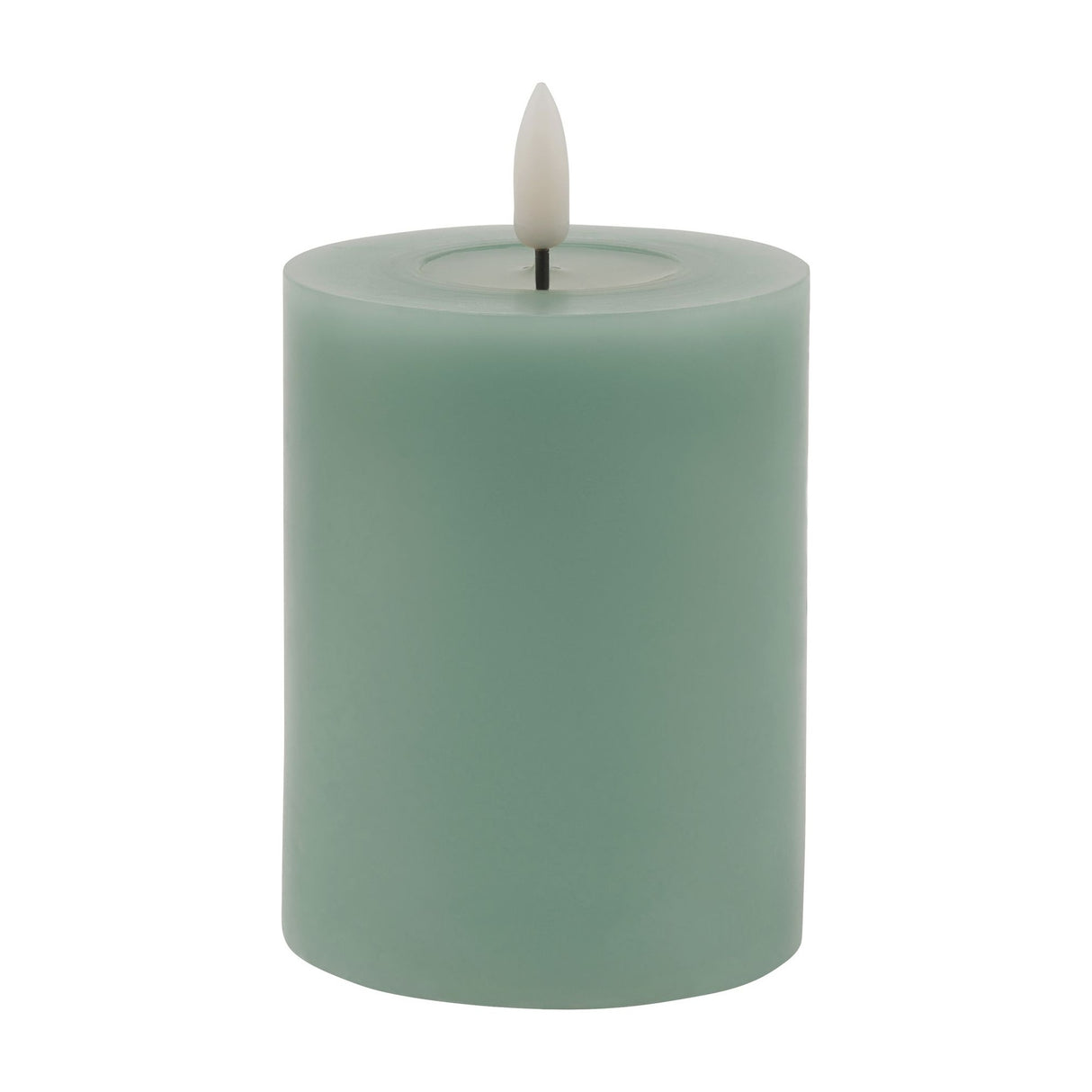 Melt Effect LED Wax Pillar Candle – Green
