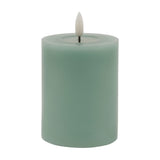 Melt Effect LED Wax Pillar Candle – Green