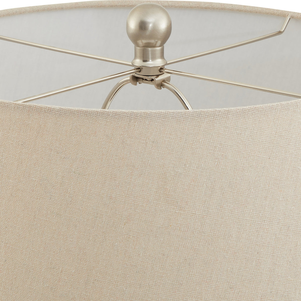 Woven Ceramic Table Lamp with Linen Shade – Cream