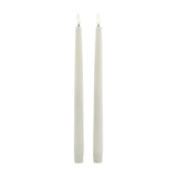 Set of 2 LED Wax Dinner Candles – Beige