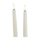 Set of 2 LED Wax Dinner Candles – Beige