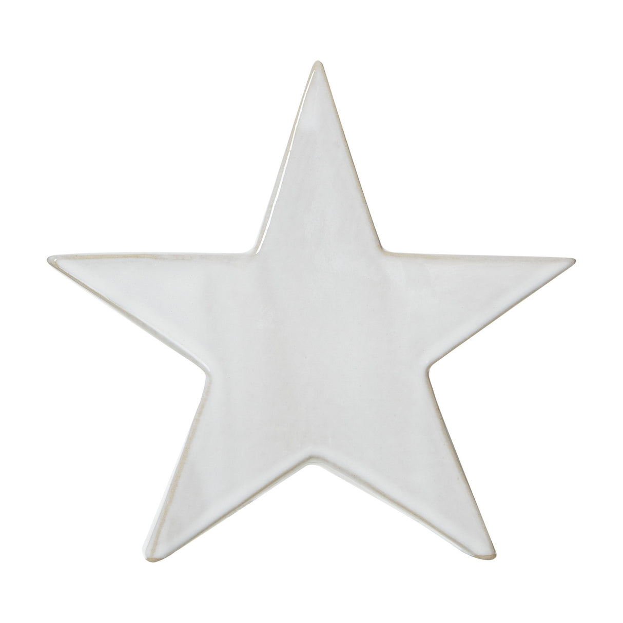 Hill Interiors large ceramic standing star decoration in white with a smooth matte finish, shown upright against a plain white background.