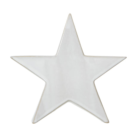 Hill Interiors large ceramic standing star decoration in white with a smooth matte finish, shown upright against a plain white background.