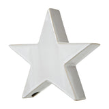 Hill Interiors large ceramic standing star decoration in white with a smooth glazed finish, shown freestanding against a plain white background.