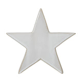 Hill Interiors medium ceramic standing star decoration in matte white with a smooth glazed five-point form, shown on a plain white background.