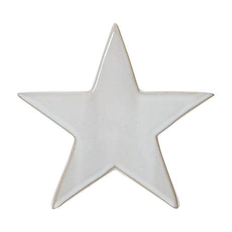 Hill Interiors medium ceramic standing star decoration in matte white with a smooth glazed five-point form, shown on a plain white background.