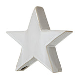 Hill Interiors medium ceramic standing star decoration in matte white with a five-point freestanding form, shown on a plain white background.