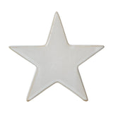 Hill Interiors small ceramic standing star decoration in glazed white with a five-point shape, shown against a plain white background.