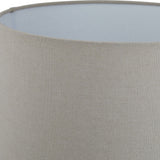 Lumbriden Ceramic Table Lamp With Linen Shade – Brown
