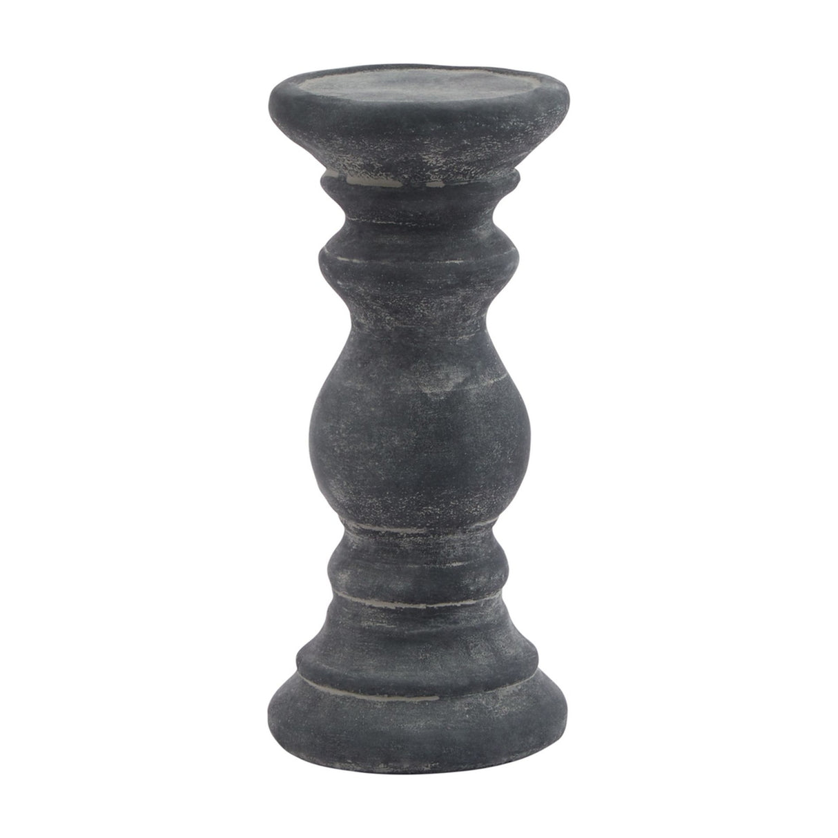 Small Grey Column Candle Holder – Grey