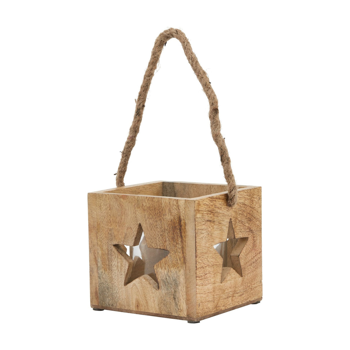 Wooden Star Tealight Candle Holder – Brown