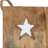 Wooden Star Tealight Candle Holder – Brown