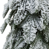 Close-up of Hill Interiors Medium Snowy Fir Tree 40cm in white, showing densely layered plastic branches coated in a soft snow-effect finish.