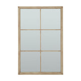 Washed Wood XL Window Mirror – Brown