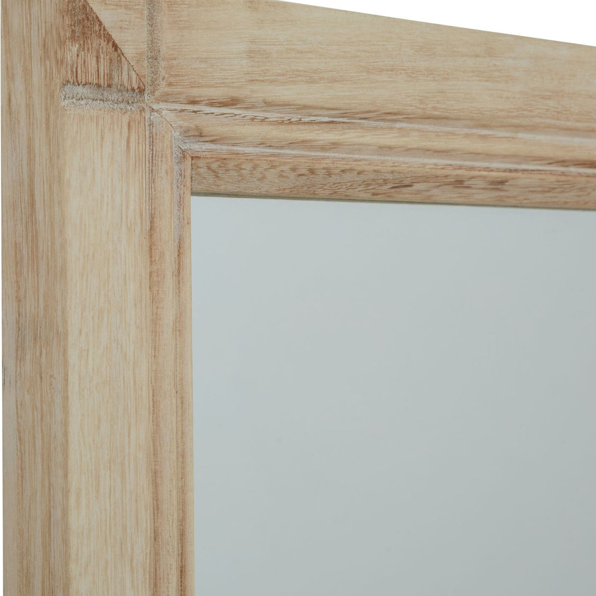 Washed Wood XL Window Mirror – Brown
