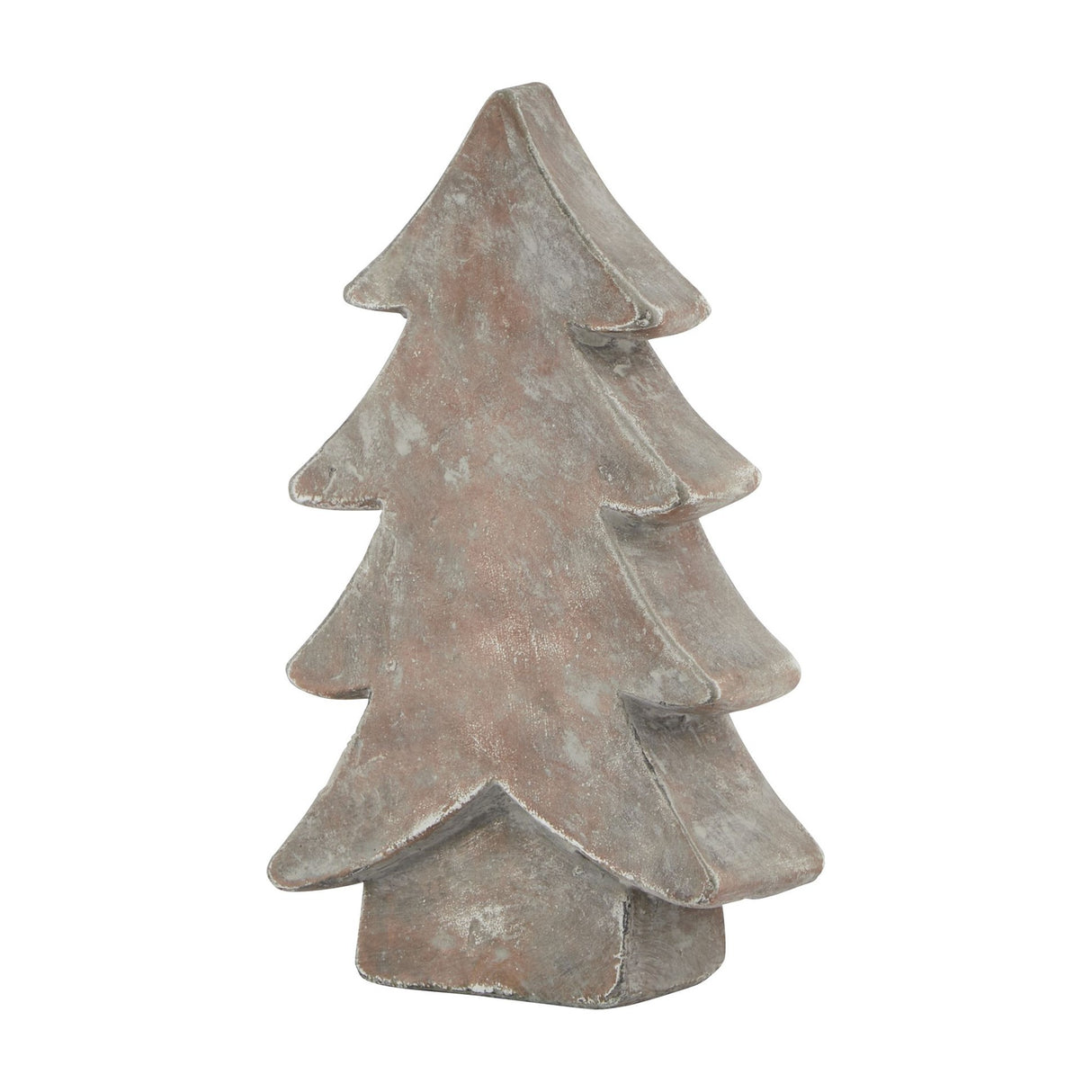 Hill Interiors Ceramic Medium Christmas Tree in brown with a tiered fir silhouette and matt earthy finish, shown against a plain white background.