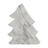 Close-up of Hill Interiors Stone Effect Large Ceramic Christmas Tree in beige, showing the tiered tapering form and matte textured finish.