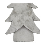 Hill Interiors stone effect large ceramic Christmas tree in beige, shown as a close-up of the tiered base with matte textured finish on a white background.