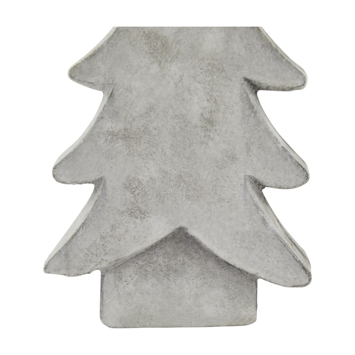 Hill Interiors medium ceramic Christmas tree with a tapered tiered silhouette and stone-effect beige finish, shown against a plain white background.