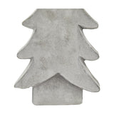 Hill Interiors medium ceramic Christmas tree with a tapered tiered silhouette and stone-effect beige finish, shown against a plain white background.
