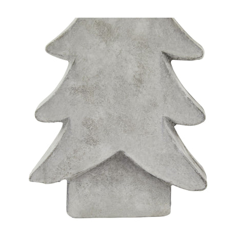 Hill Interiors medium ceramic Christmas tree with a tapered tiered silhouette and stone-effect beige finish, shown against a plain white background.