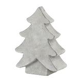Hill Interiors small ceramic Christmas tree with a beige stone-effect matte finish and simplified tapering silhouette, shown on a plain white background.