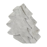 Hill Interiors small beige ceramic Christmas tree with stone-effect matte finish and simplified tapering tiers, shown close-up on a plain white background.