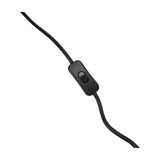 Black inline rocker switch on the power cable of the Hill Interiors Elvessa ceramic table lamp, shown on a plain white background.
