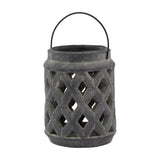 Large Lattice Lantern - Grey