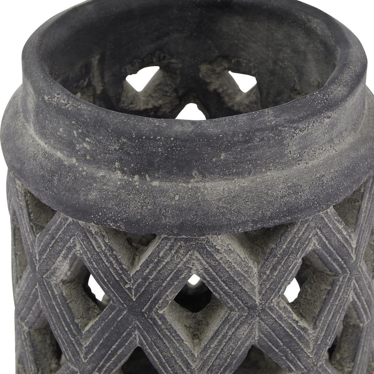 Large Lattice Lantern - Grey