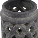 Large Lattice Lantern - Grey