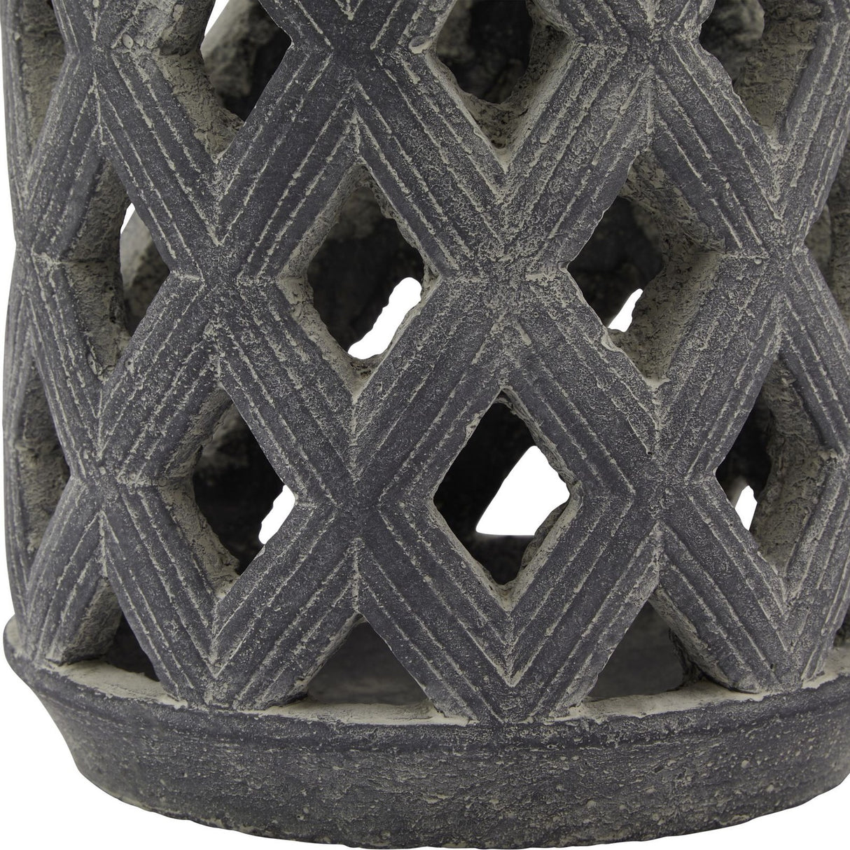 Large Lattice Lantern - Grey