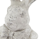 Stone Effect Tuxedo Hare Sculpture – Beige